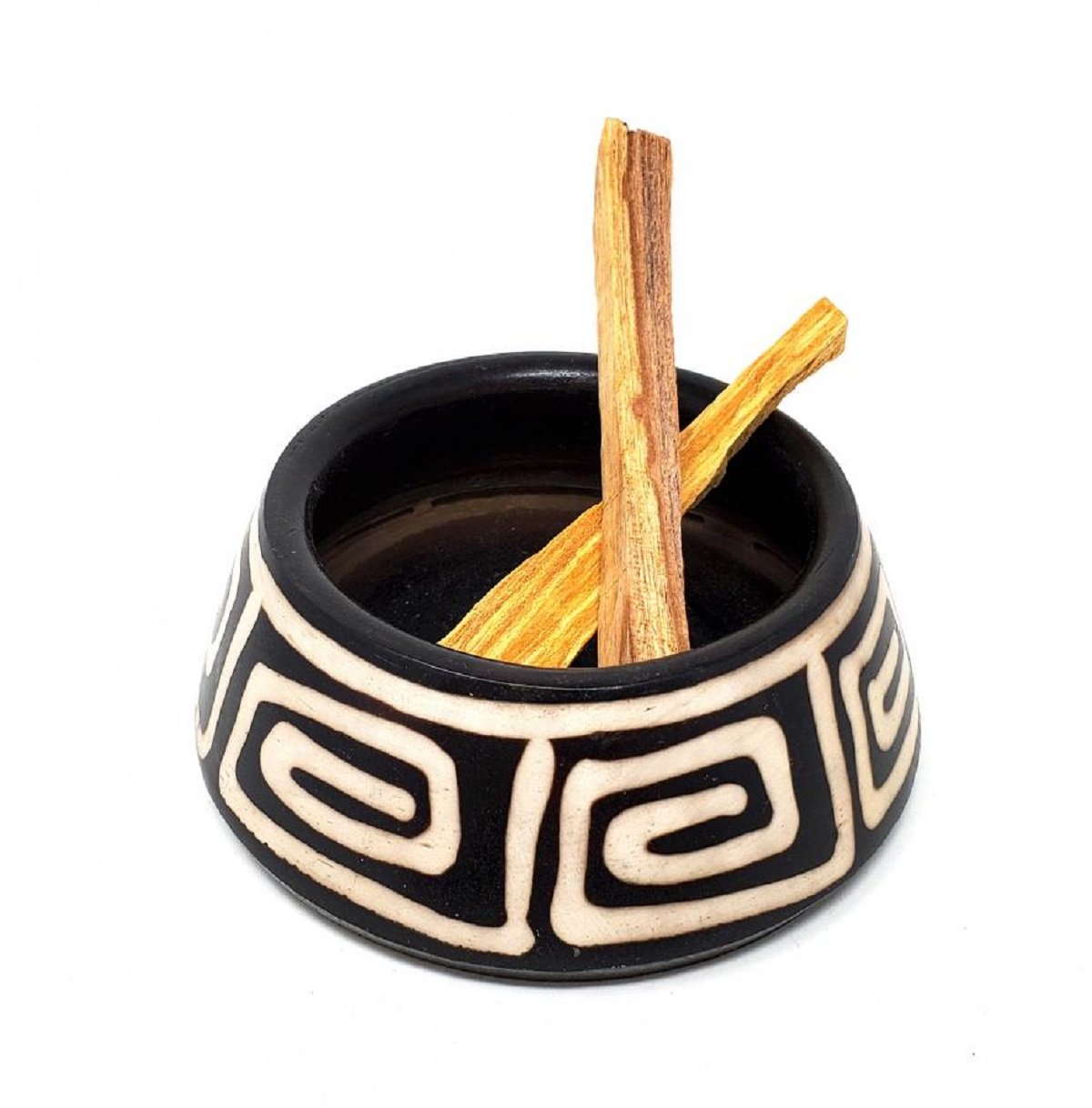 OMSutra - Ceramic Incense Burner for Stick and Cone Incense - 4.5" -