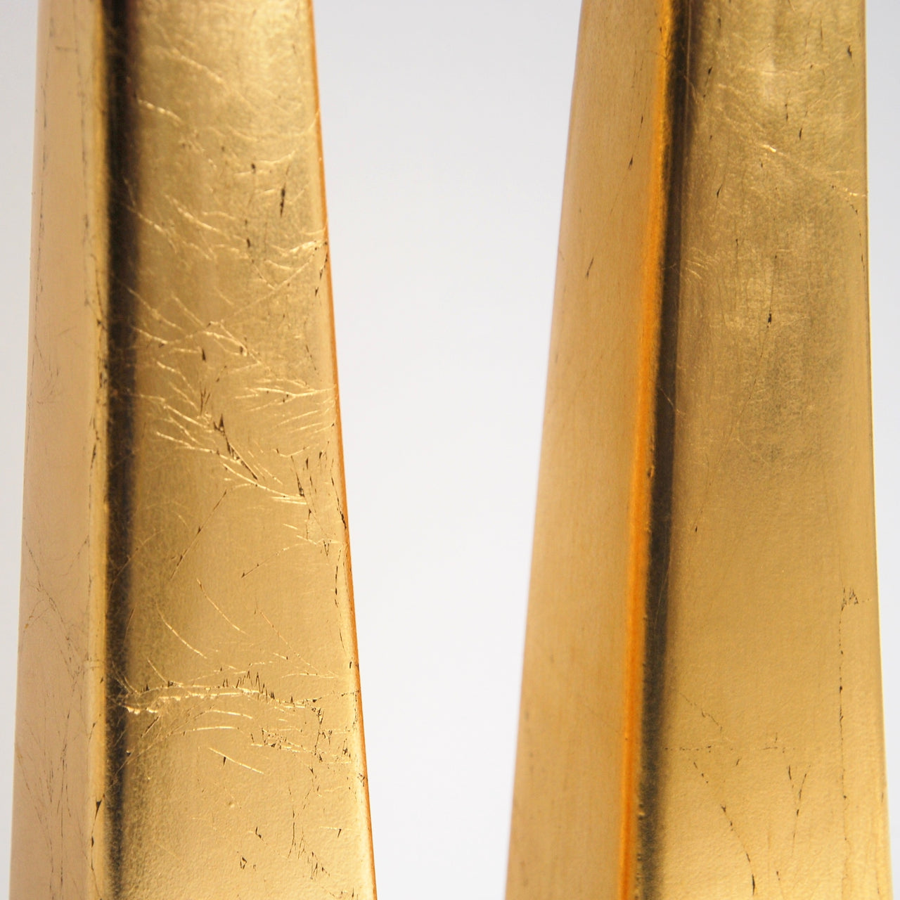 GILT - Set/2 11" Bud Vases -