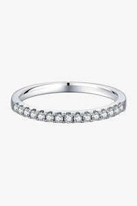 Thumbnail for Moissanite Platinum-Plated Half-Eternity Ring