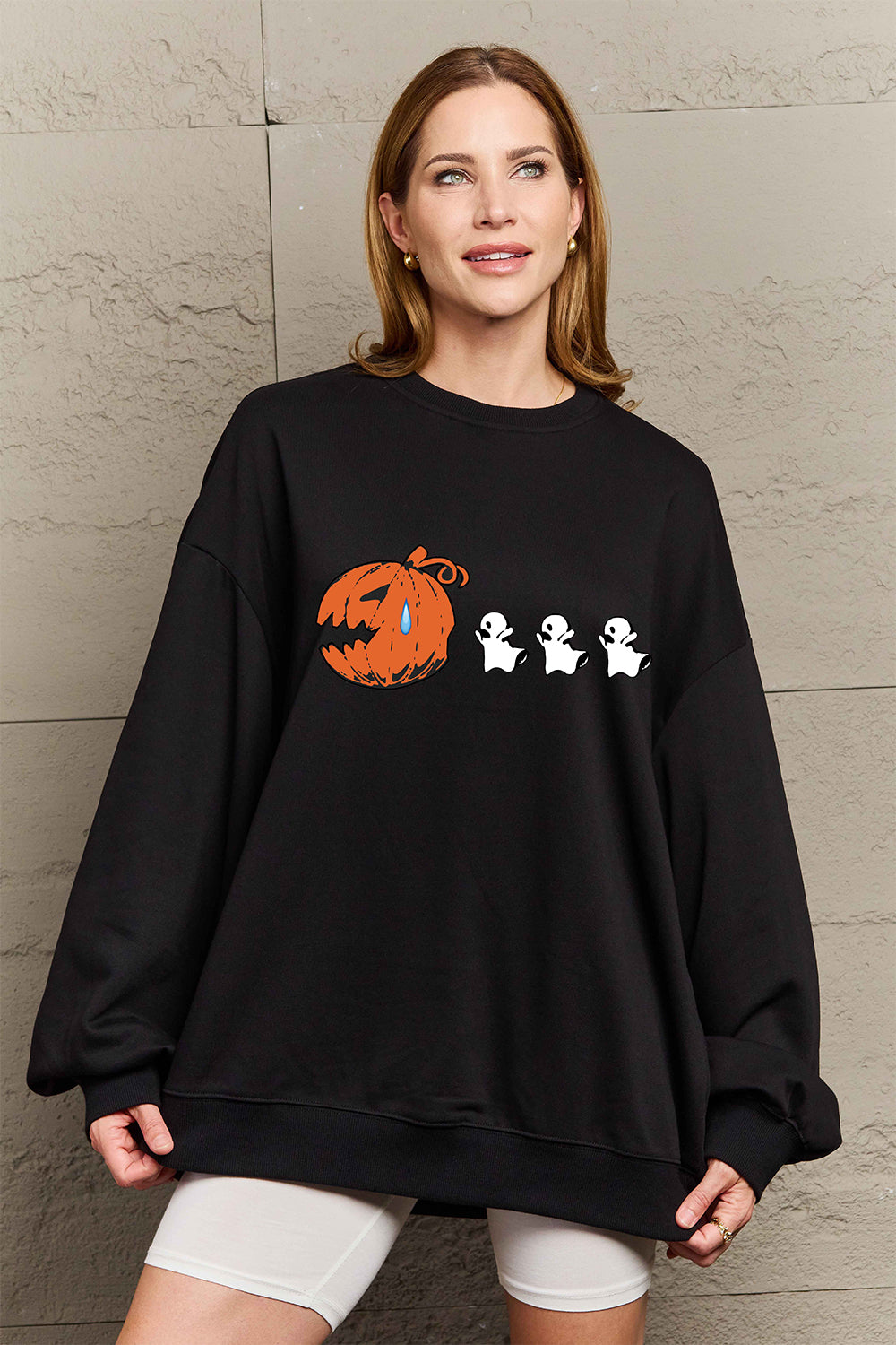 Simply Love Full Size Graphic Dropped Shoulder Sweatshirt - S THRU 3XL - T - 2 COLORS -