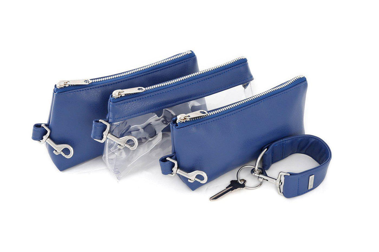 Keyper - Royal Blue Vegan Leather 4 PC WRISTLET SET - 2 OPTIONS -