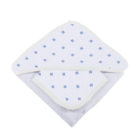 Thumbnail for Newcastle - Periwinkle Diamond Polka Dot Bamboo Hooded Towel and Washcloth Set - 1 COLOR -