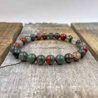 Thumbnail for Union - Bloodstone Gemstone Beaded Bracelet -