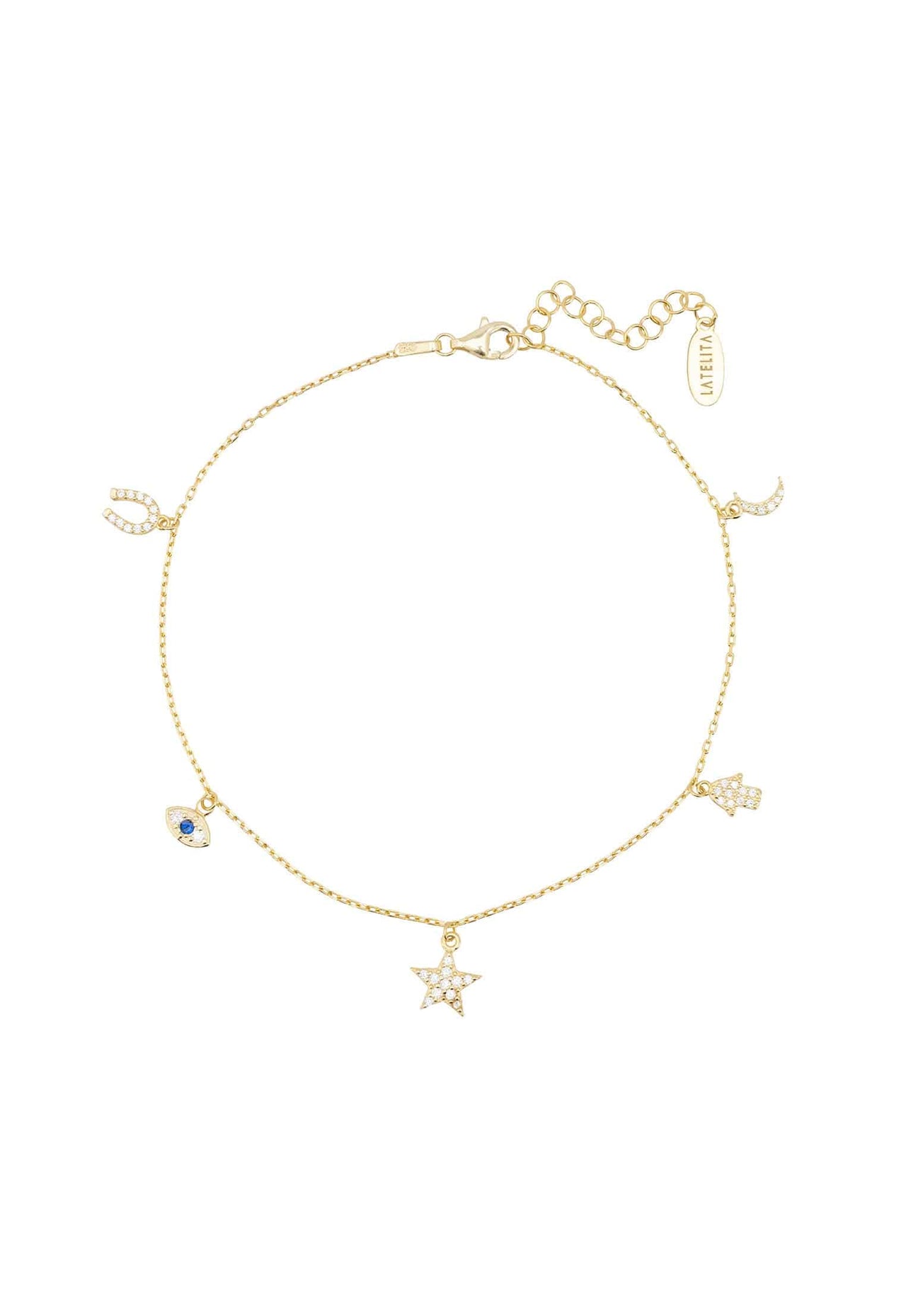 LATELITA - Lucky Charm Anklet Gold -