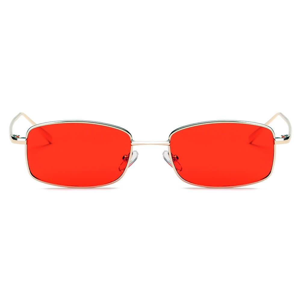 Garner | S2076 - Retro Vintage Slim Rectangle Sunglasses - 5 COLORS -