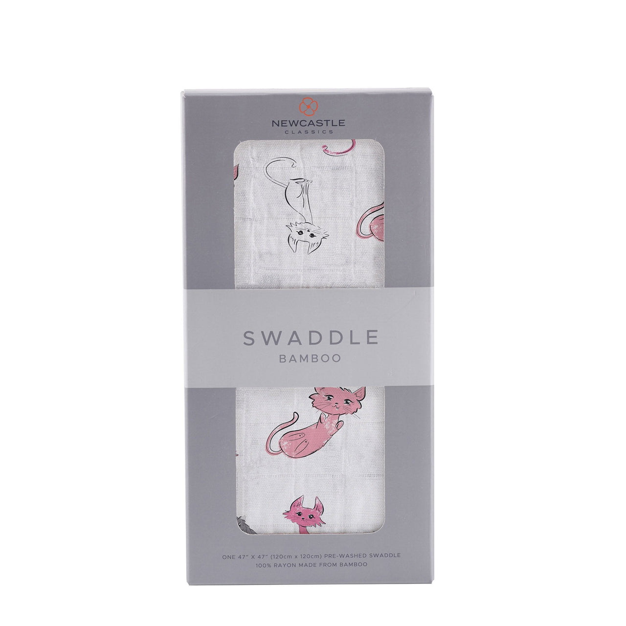 Newcastle - Playful Kitty Bamboo Muslin Swaddle -