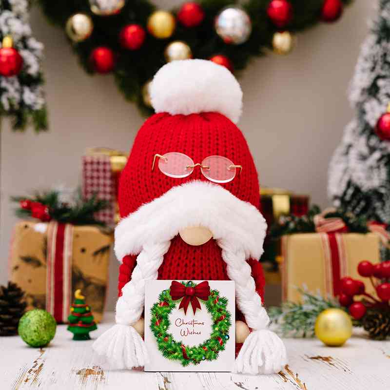 Pom-Pom Trim Christmas Gnomes - [5-10 DAY DELIVERY] - 15.7" - T - 2 TYPES -