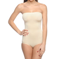 Thumbnail for Seamless Strapless Bodysuit Nude -