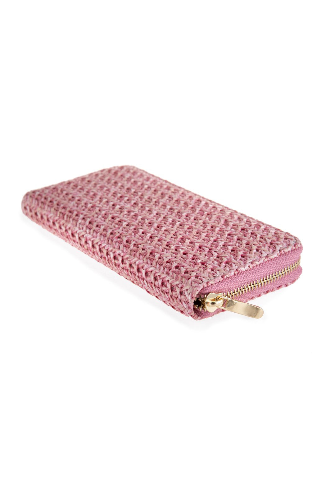 Crocheted Single Zipper Wallet - 6 COLORS -