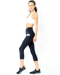 Thumbnail for Savoy - Jolie High-Waisted Capri Leggings With Hip Pockets - 1 COLOR -