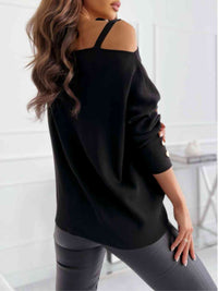 Thumbnail for Asymmetrical Neck Buttoned Top - T - 3 COLORS -