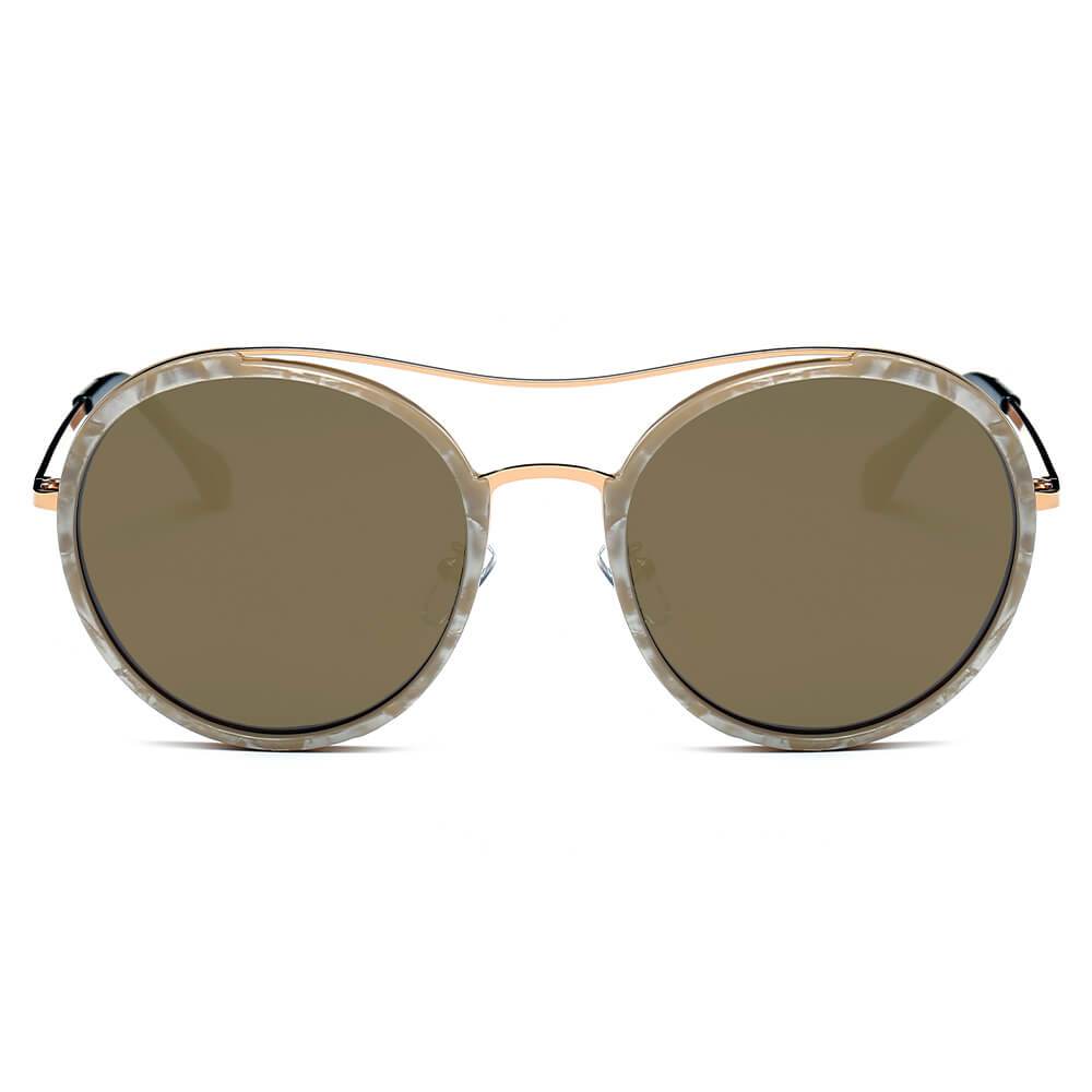 Emporia | CA14 - Retro Polarized Lens Circle Round Sunglasses - 6 COLORS -