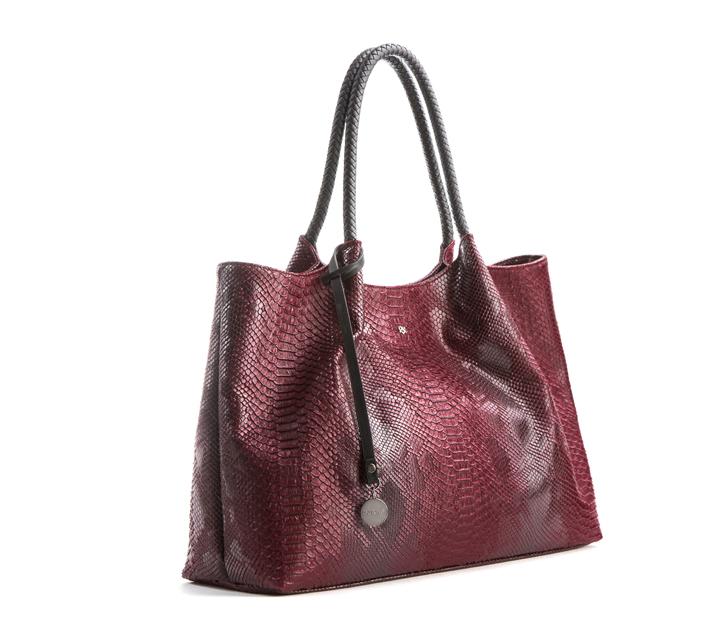 GUNAS NEW YORK - Naomi - Snake Red Vegan Leather Tote Bag - 1 COLOR -