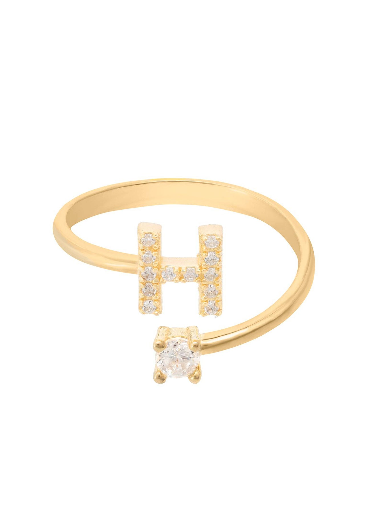 Initial Ring Gold H -