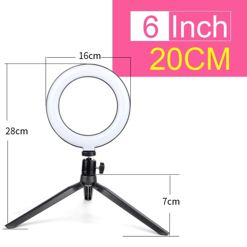 Ringlight for Makeup - Ring Light - LED Selfie Stand - Tripod - Dimmable - YouTube Lamp Photo Video Camera Phone stand - [23 DAY DELIVERY] -  14 SIZES -