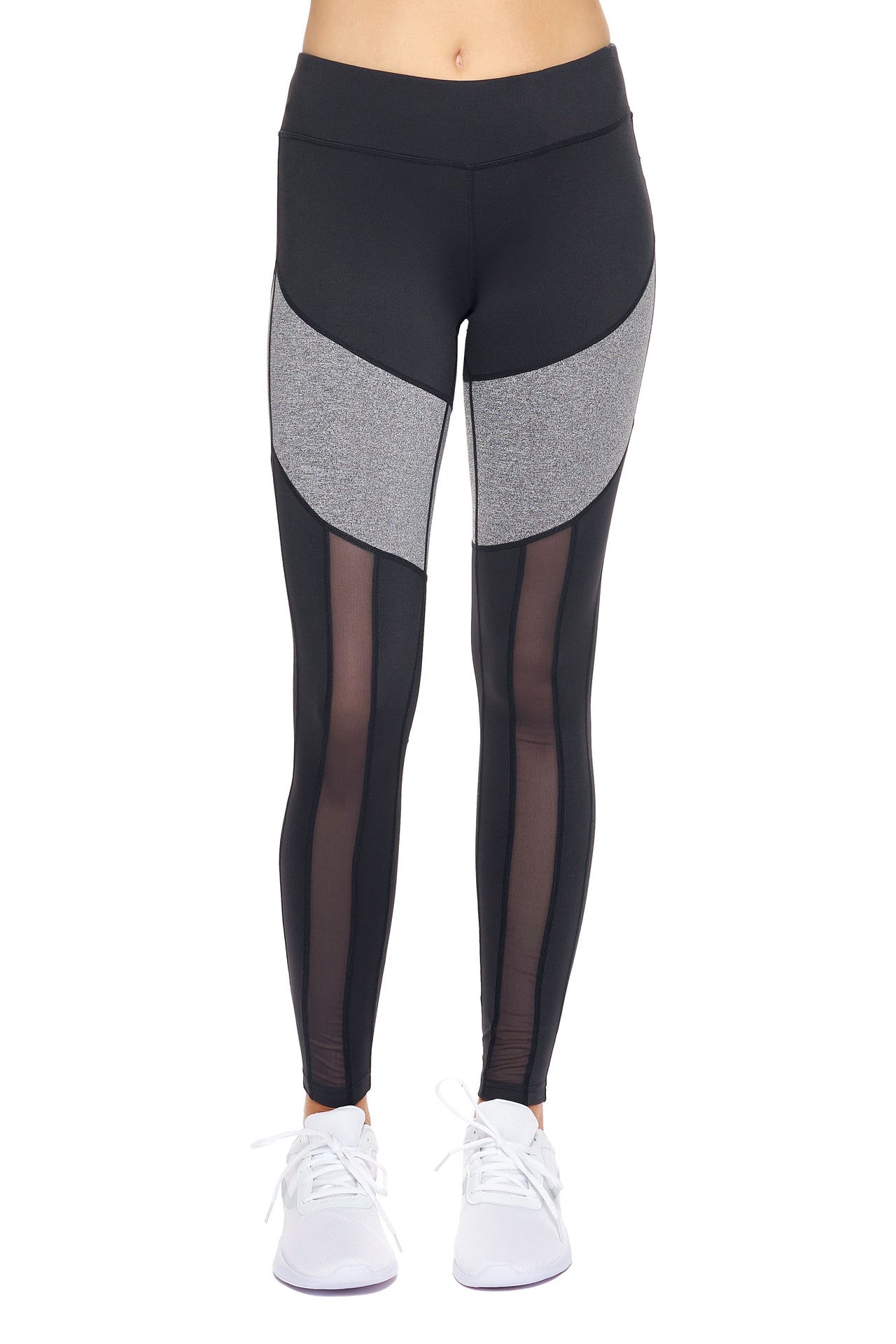 Mid-Rise Calypso Mesh Full Length Leggings - 2 COLORS -