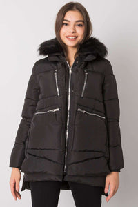 Thumbnail for NM - Detachable Faux Fur collar / hood Coat - 1 COLOR -