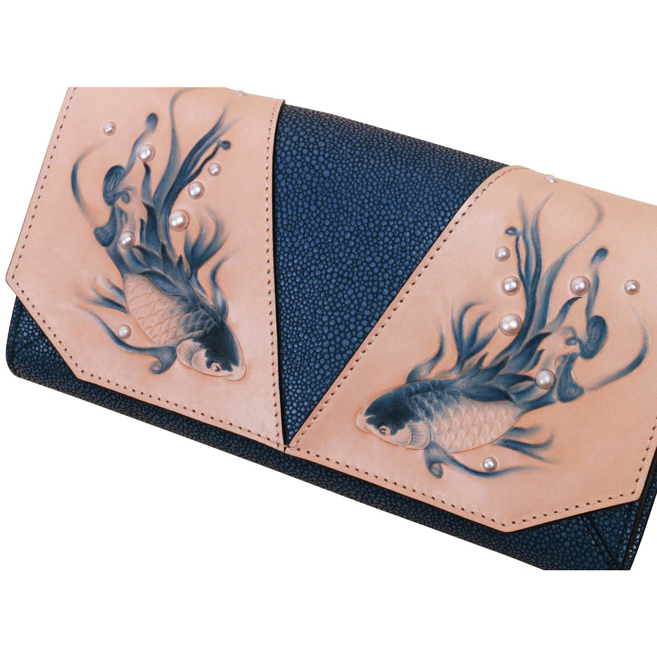 Fish Blue Crossbody Clutch - 1 COLOR -