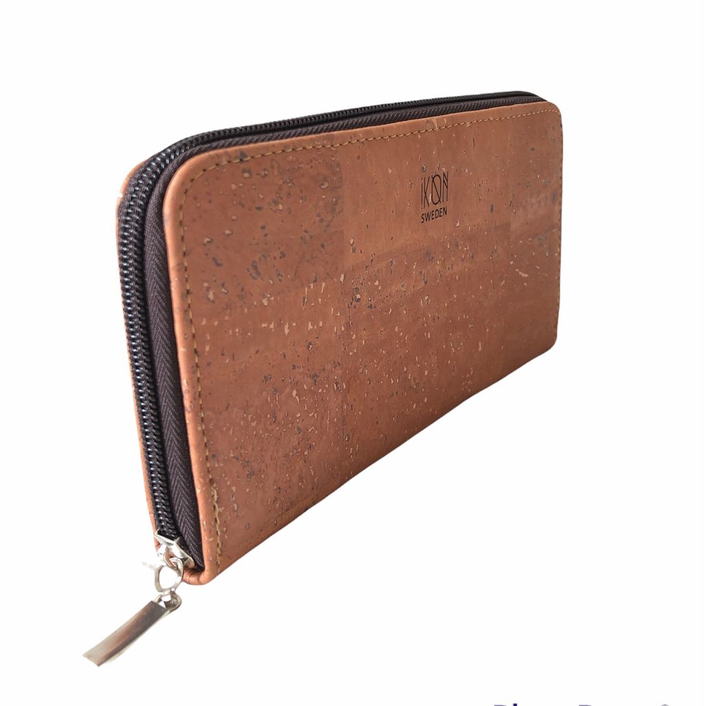 IKON SWEDEN - Cork Leather Zip Wallet - Rosy Brown - 1 COLOR -