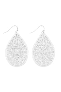 Thumbnail for Riah Fashion - Filigree Teardrop Hook Earrings - 5 COLORS