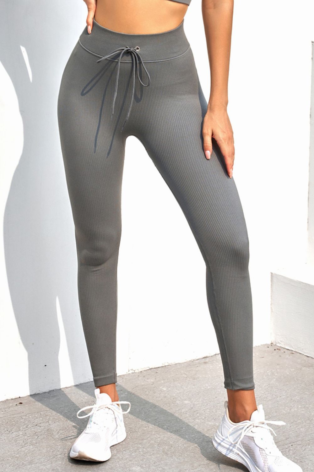 Ribbed Sports Leggings - T - 1 COLOR -