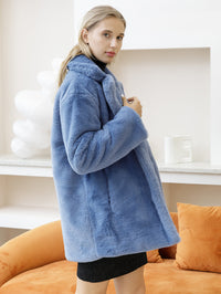 Thumbnail for Sharon Tatem - Faux Fur Coat - Elegant Fluffy Thick Warm Artificial Fur Coat - 8 COLORS -