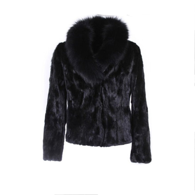 Sharon Tatem - Women Furry Short Faux Fox Fur Collar Jacket Overcoat - 7 COLORS -