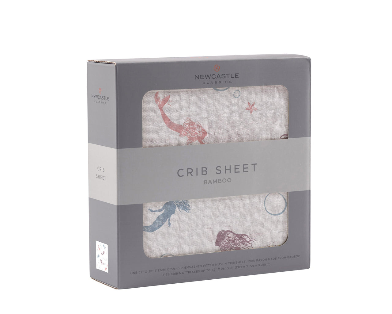 Newcastle - Mermaids Bamboo Muslin Crib Sheet -