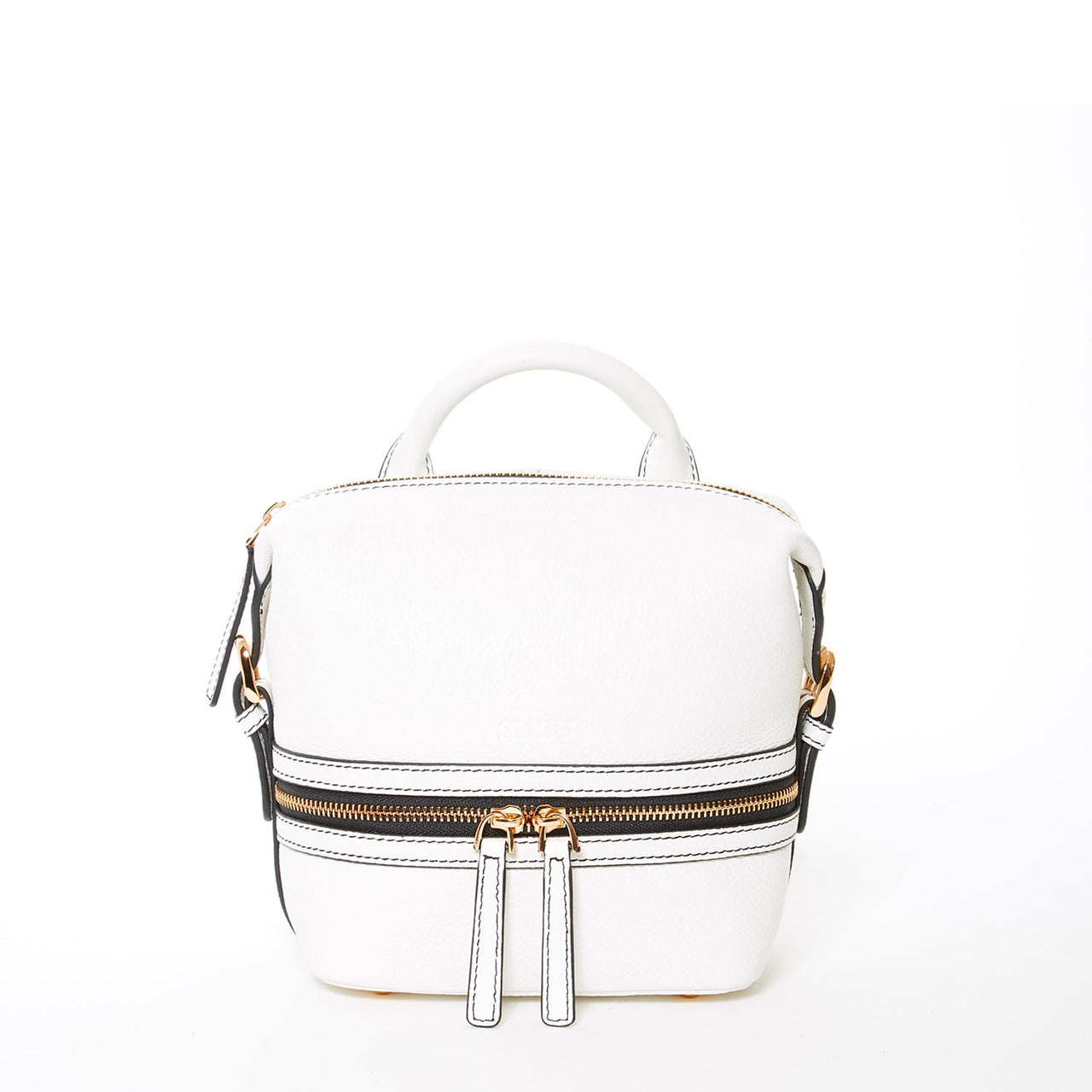 Ashley Small White Leather Backpack Purse -