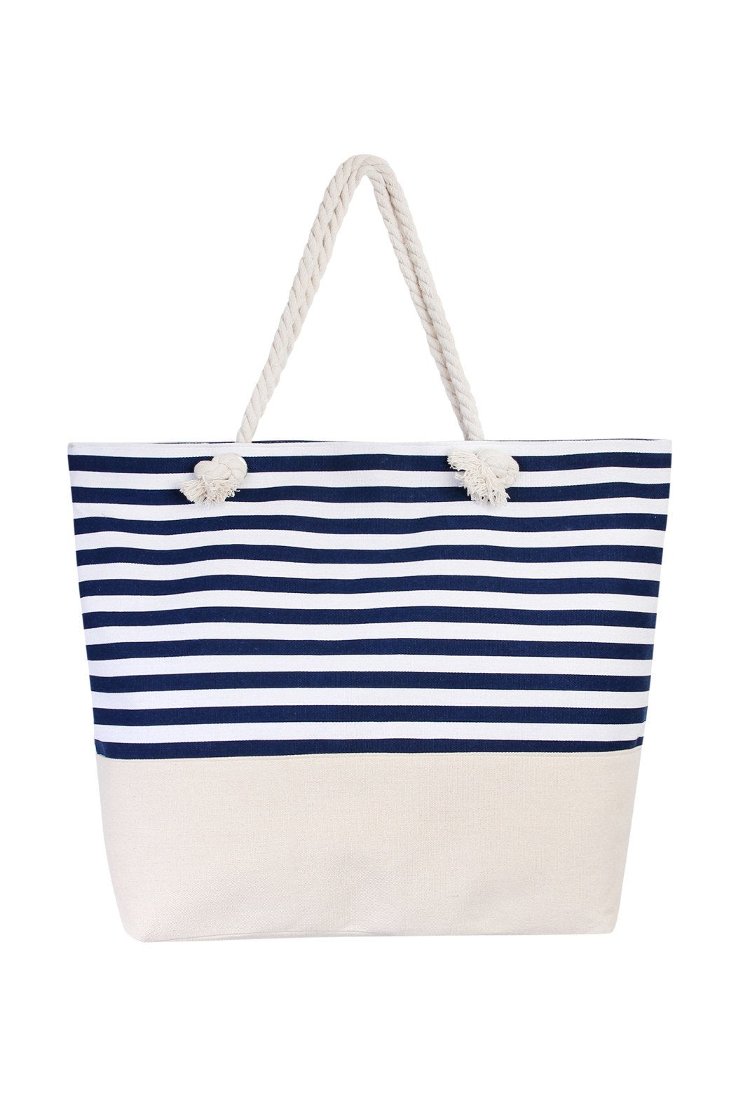 Striped Jumbo Tote Bag - 2 COLORS -