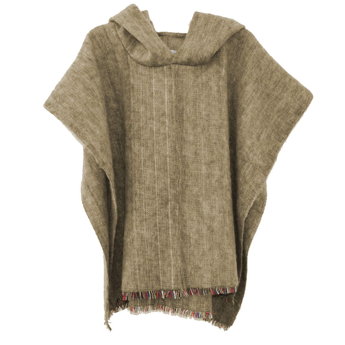 Cabin Measures - Alpaca Wool Poncho With Hood in Camel -