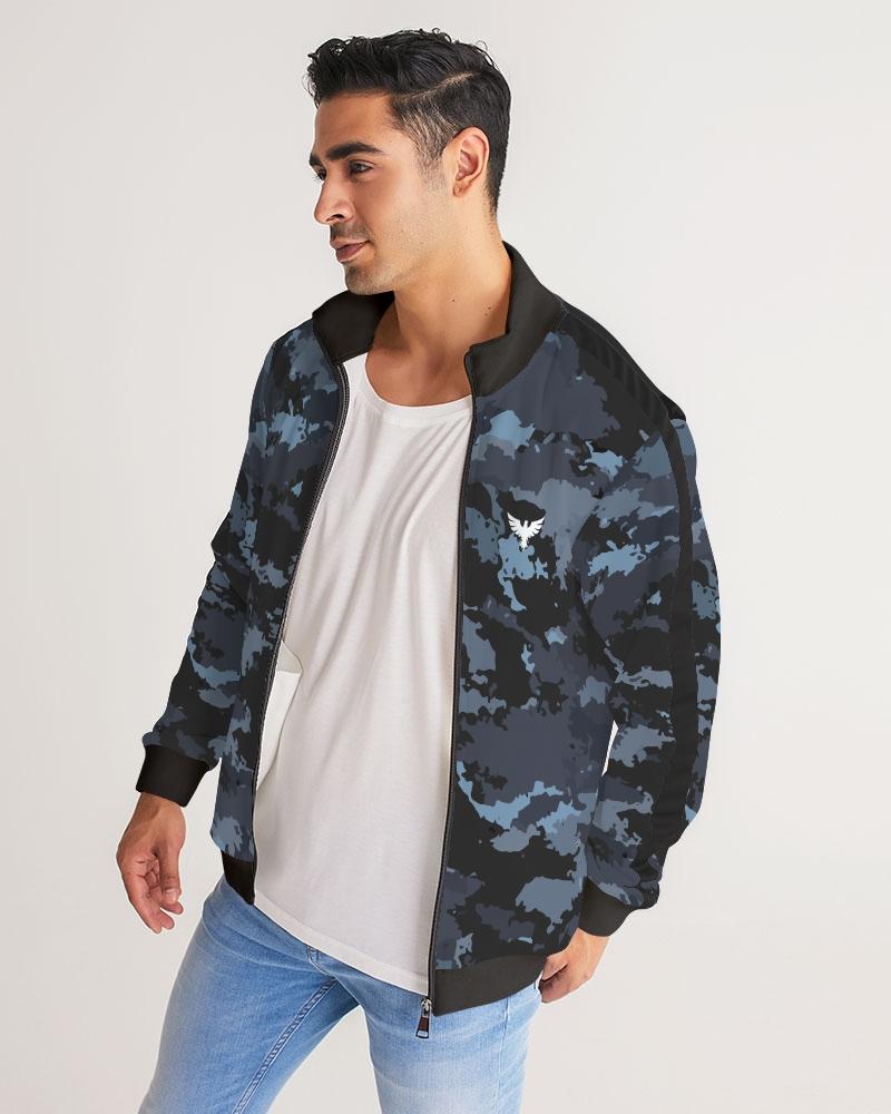 FYC - Men's Coast Camo Track Jacket W/Striped-Sleeve