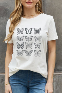 Thumbnail for Simply Love Butterfly Graphic Cotton T-Shirt