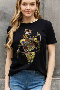 Thumbnail for Simply Love Full Size Skeleton Graphic Cotton Tee - SIZES S THRU 3XL - T - 2 COLORS -