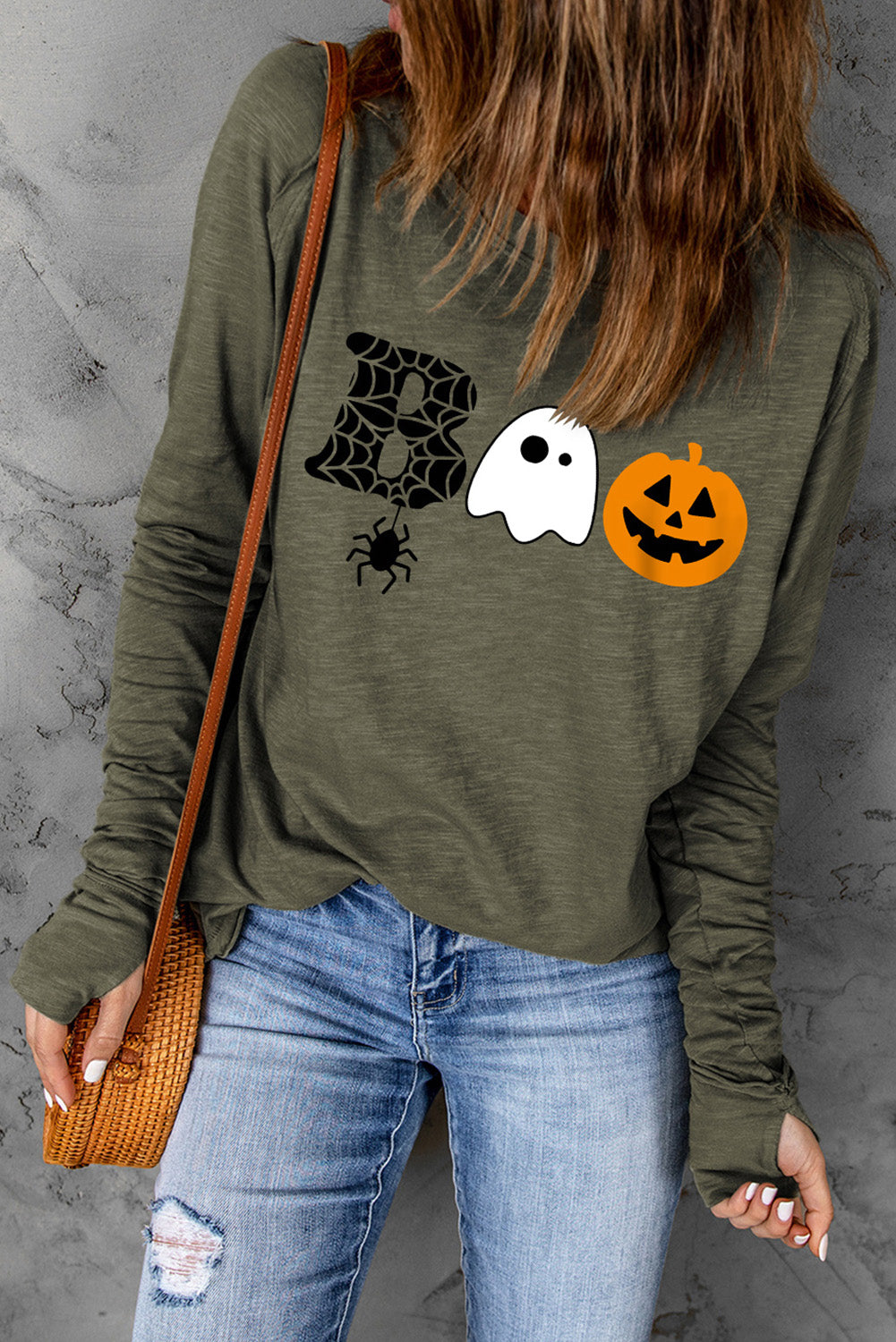 Halloween Graphic Long Sleeve thumb T-Shirt - T - 1 COLOR -