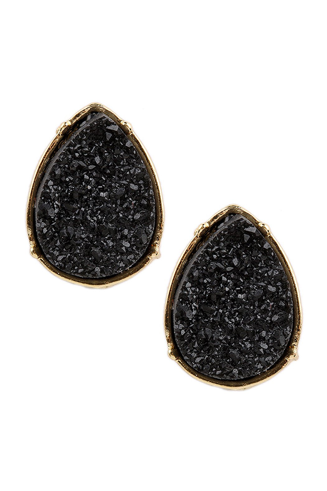 Druzy Teardrop Post Earrings - 17 COLORS -