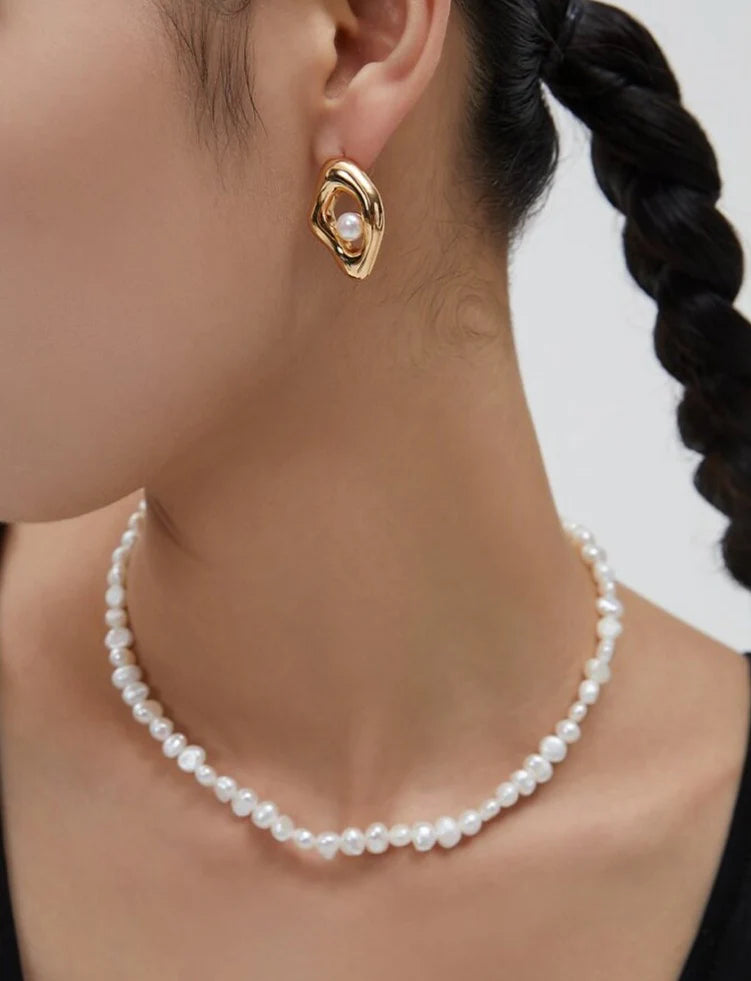 Classic Freshwater Nugget Pearl Necklace