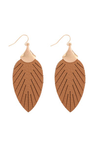 Thumbnail for Riah Fashion - Pu Leather Hook Earrings - 5 COLORS