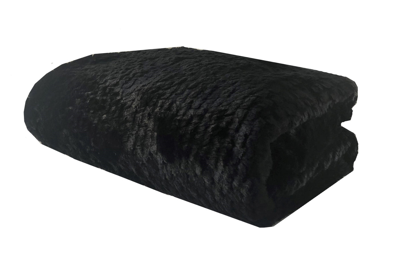 Black Mink Faux Fur Luxury Throw - 14 SIZES -