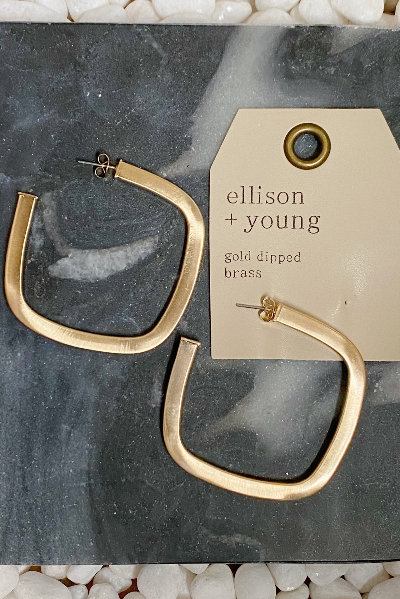 Overall Luxe Square Hoop Earrings -