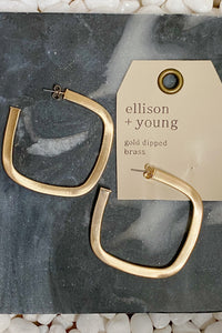 Thumbnail for Overall Luxe Square Hoop Earrings -