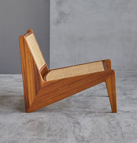 Thumbnail for GFURN - Amandine Lounge Chair - Wood & Natural Rattan -