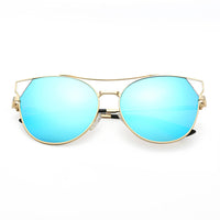 Thumbnail for Aspen | CA02K - Womens Trendy Mirrored Lens Cat Eye Sunglasses - 5 COLORS -