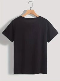 Thumbnail for SMILE Round Neck Short Sleeve T-Shirt - T - 1 COLOR -