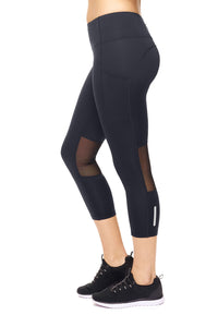 Thumbnail for Women's Mesh Panel Capri Legging -1 COLOR -