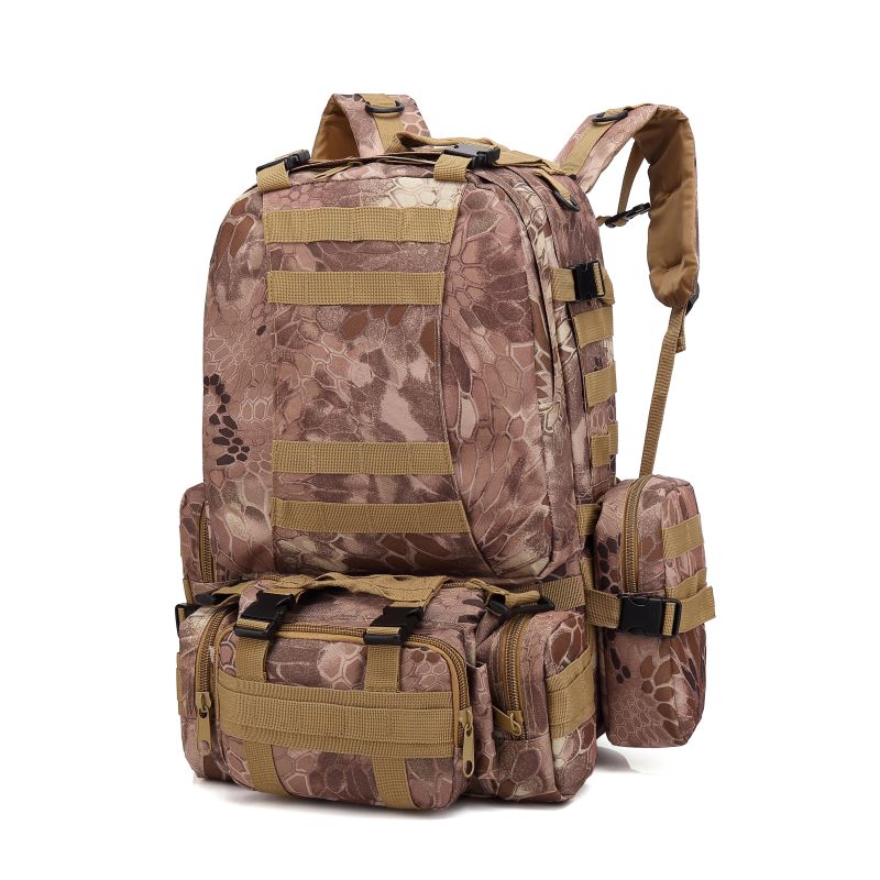 Large Capacity 50L Khaki Hunting Survival Camping - Custom Water Proof Tactical Backpack - [5-9 DAY DELIVERY] - 11 COLORS / CAMOS -