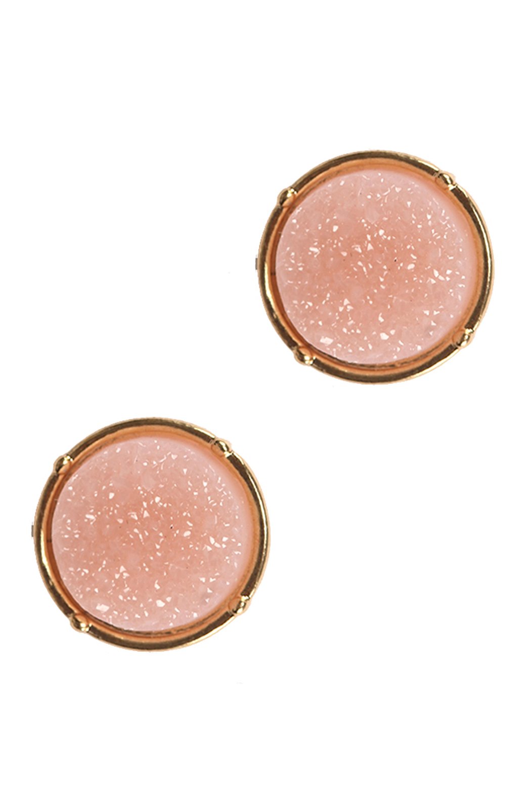 Druzy Round Post Earrings - 18 COLORS -