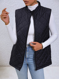 Thumbnail for Zip-Up Vest with Pockets - T - 1 COLOR -