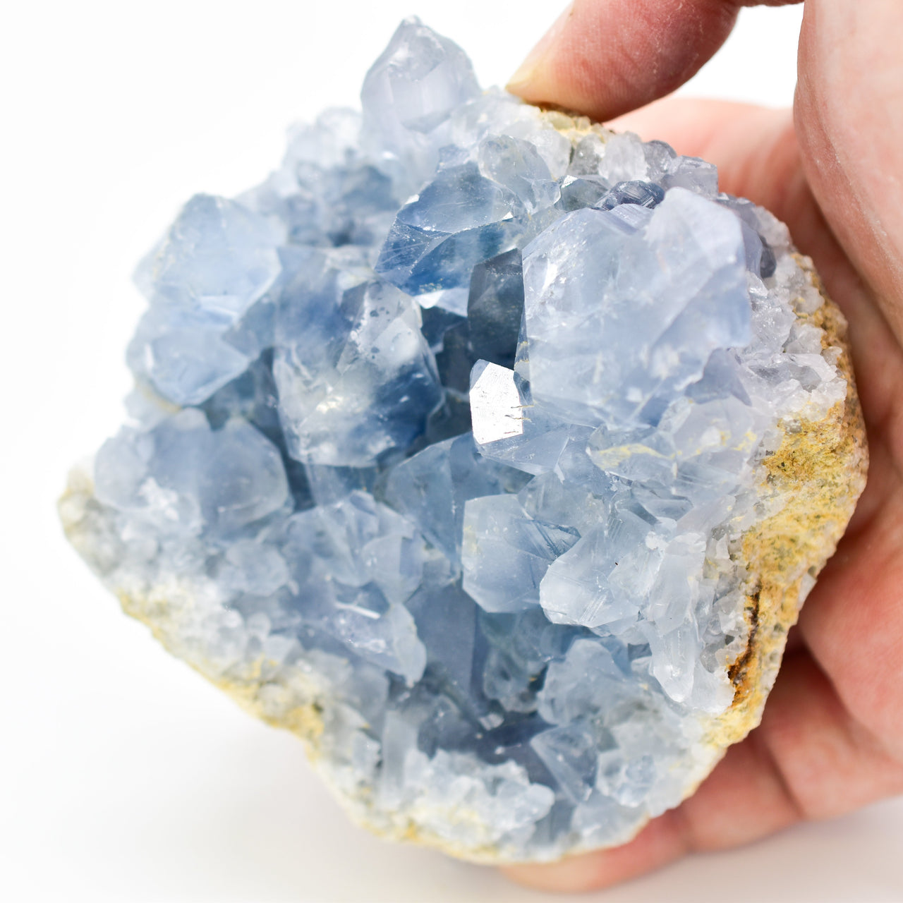 Whyte Quartz - Grade a Celestite Druzy Clusters - 7 WEIGHTS -