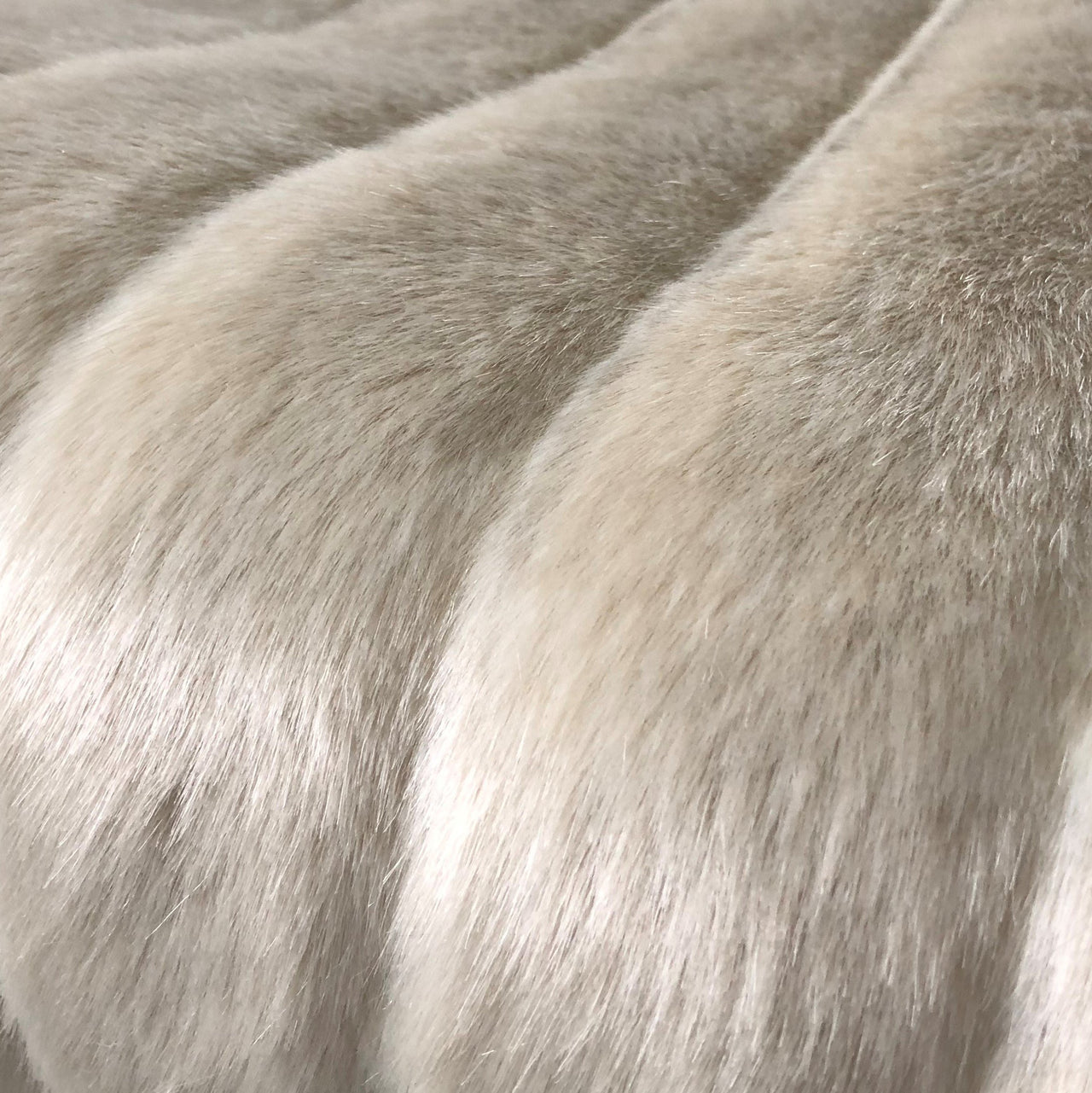 Fancy Mink Faux Fur Ivory Luxury Throw - 14 SIZES -